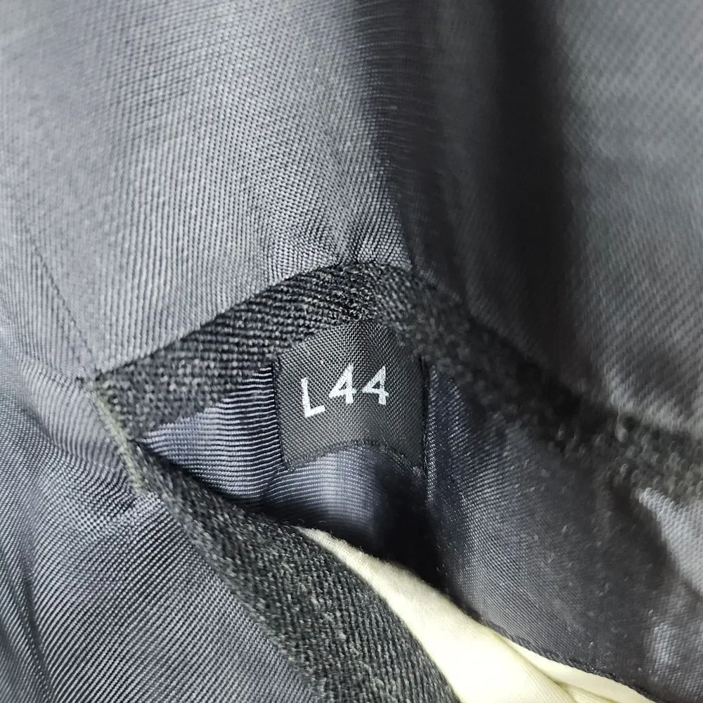 Andre Villard Men's Charcoal Gray Blazer Size‎ L44 100% Wool Double Breasted